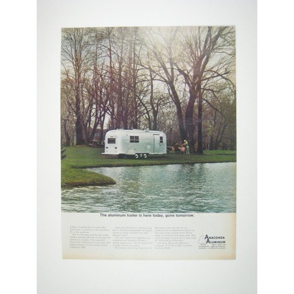 Anaconda Aluminum Trailer Advertisement Camping Vehicle 1960s Vintage Print Ad - Picture 1 of 2